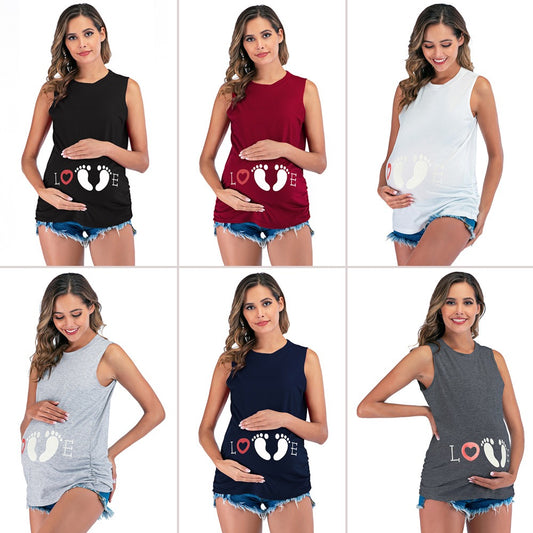 Fashion oversized maternity top T-shirt top