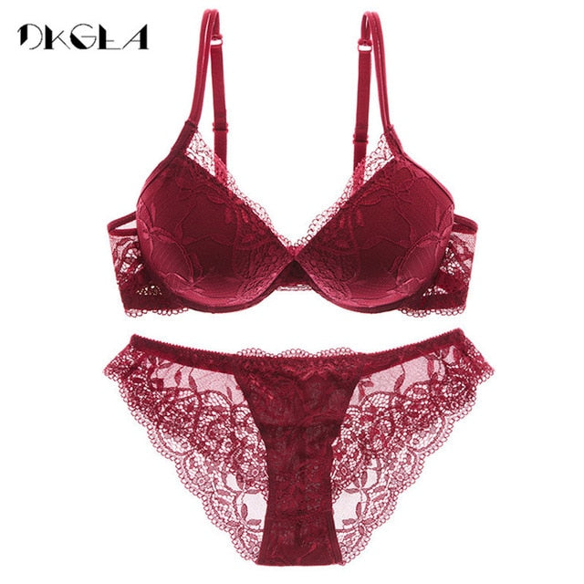 Set Lace Lingerie ABC Cup Push up Bra Sets