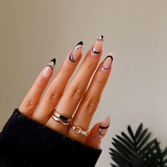 French Manicure Press On Nails