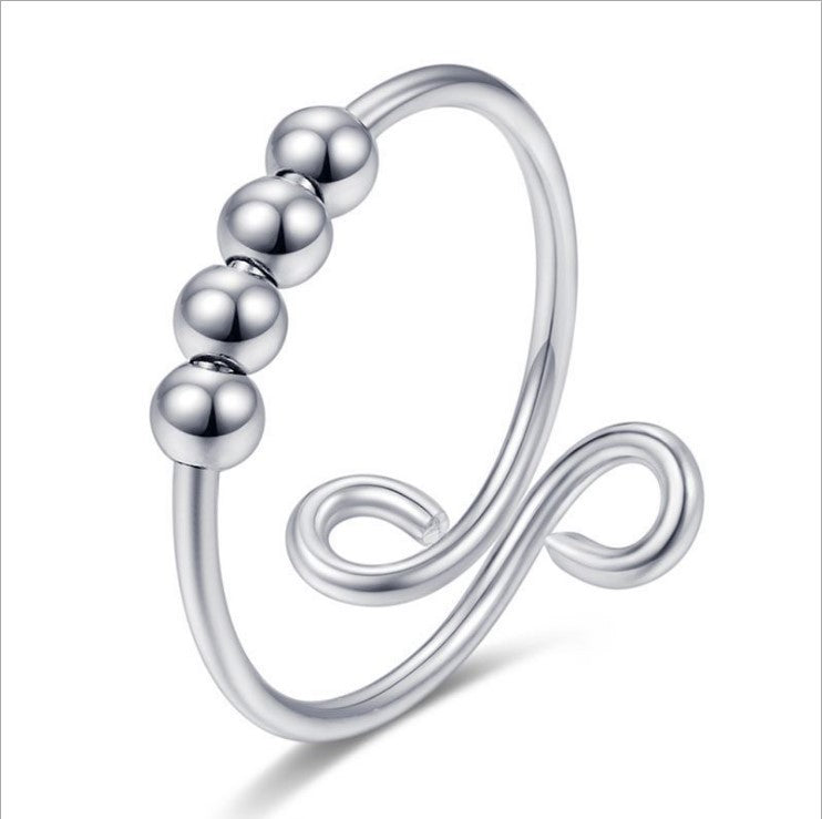 Ring anxiety bead stainless steel