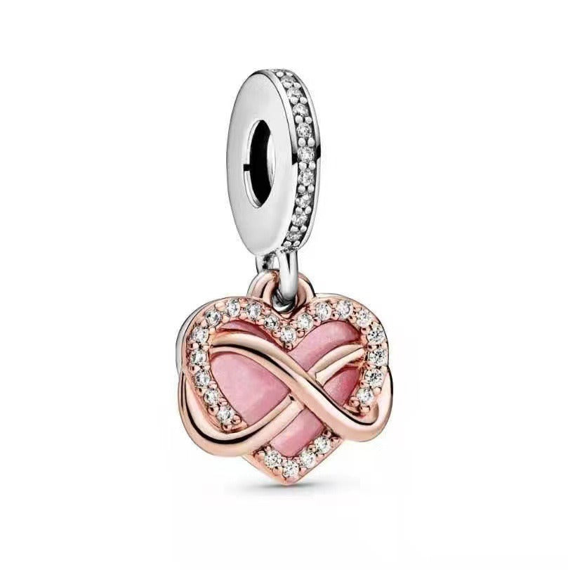 Plated 925 Valentine's Day Mother's Day Love Pendant DIY Accessories Pendant Gift
