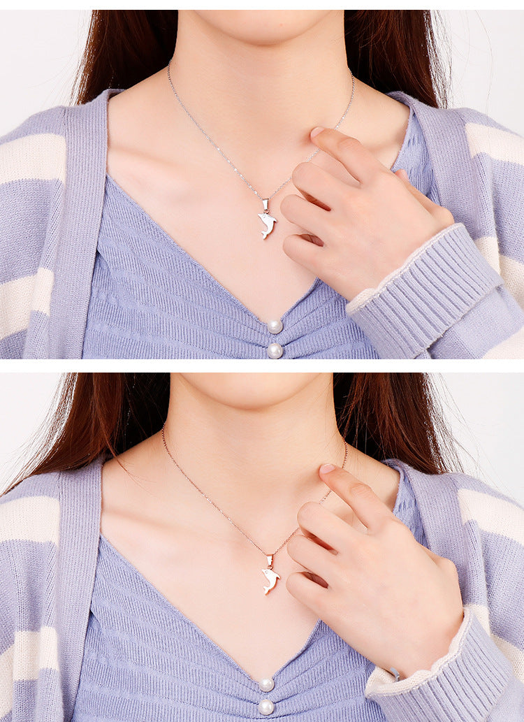 Titanium Steel 18K Gold Plated Animal Necklace