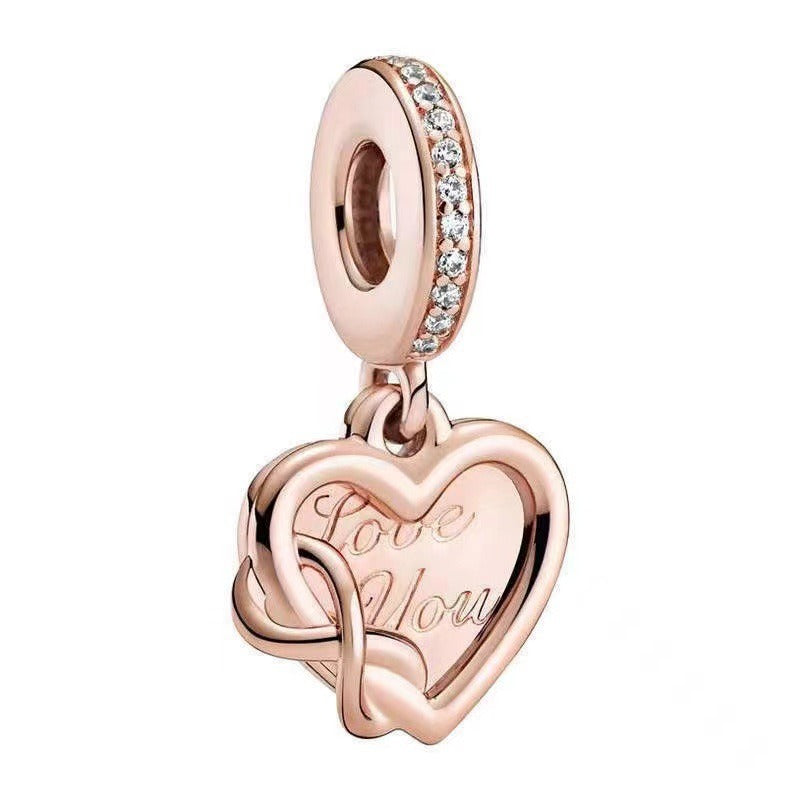 Plated 925 Valentine's Day Mother's Day Love Pendant DIY Accessories Pendant Gift