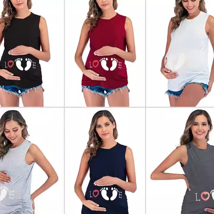 Fashion oversized maternity top T-shirt top