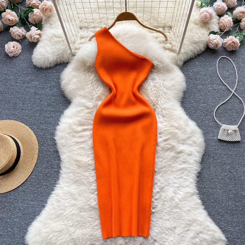 Summer Women Dress Sexy One Shoulde