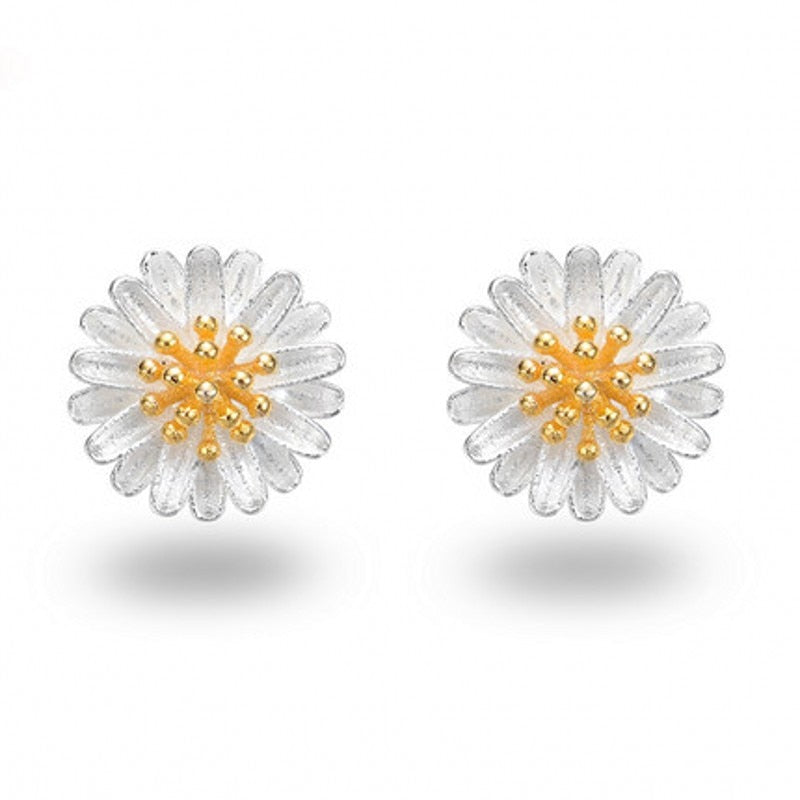 Silver Plated 925 Crystal Earrings Jewelry