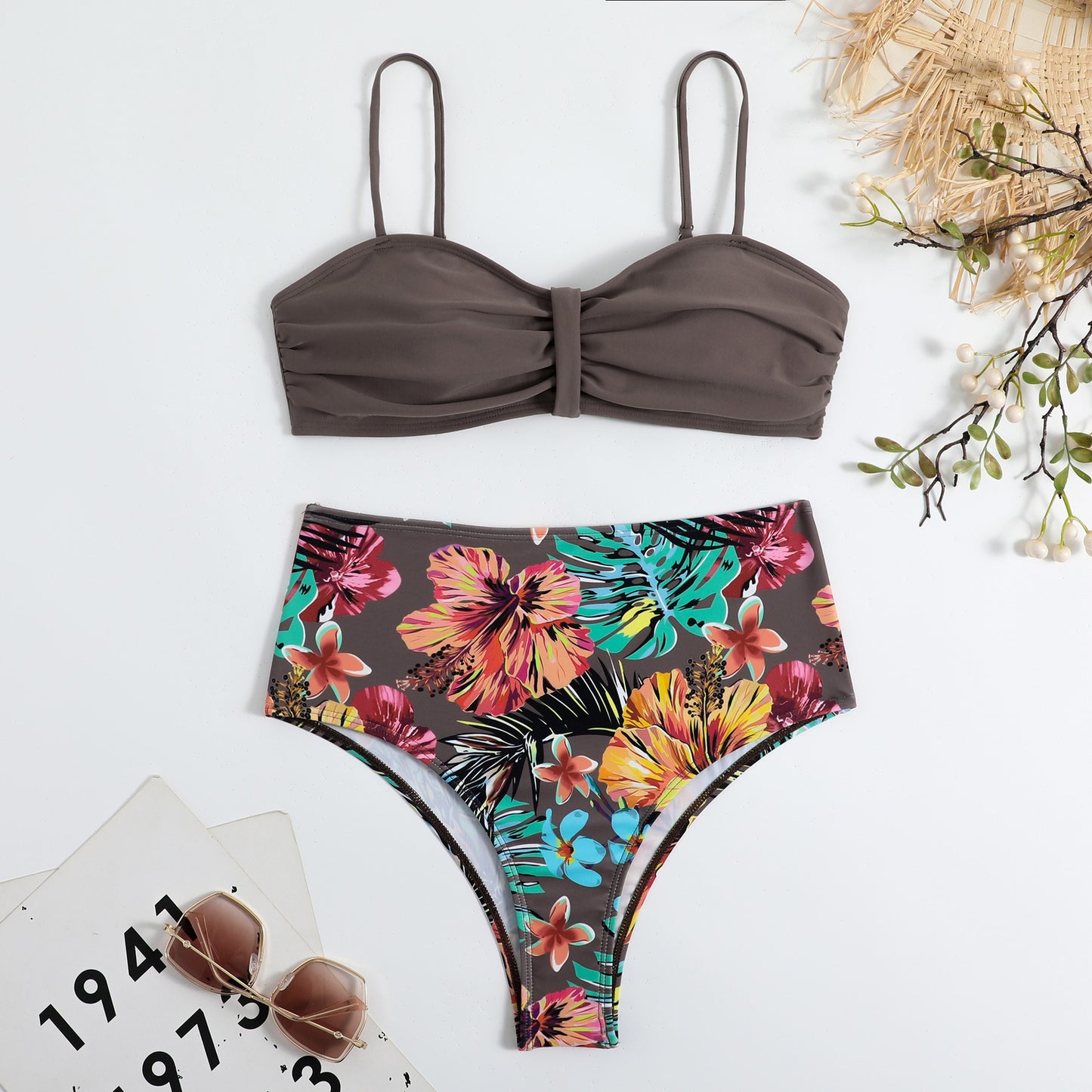 New European and American High Waist Split Sexy Bikini