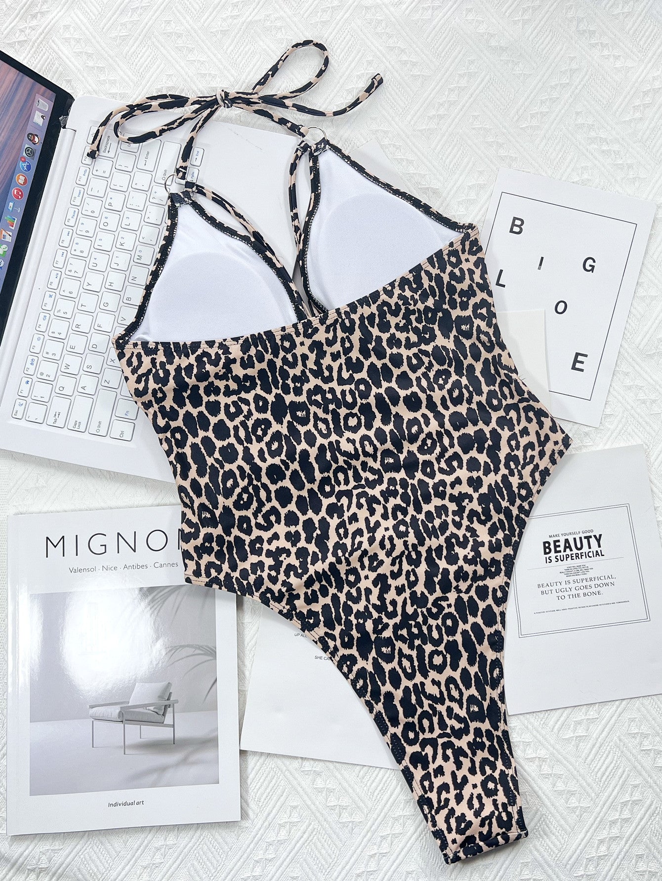 New One Piece Bikini Leopard Print