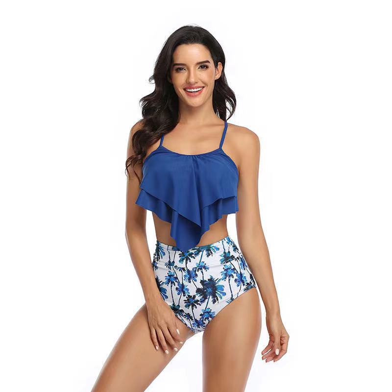 Ruffled Bikini New High Waist Swimsuit Women Swimwear Bikini