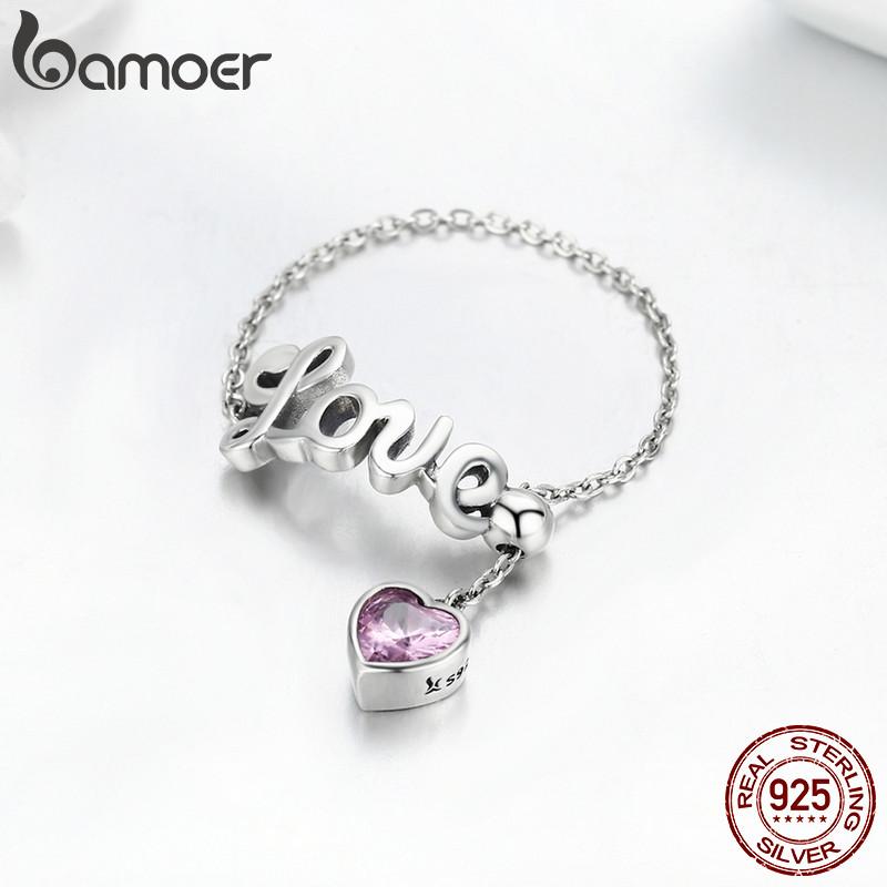 925 Sterling Silver Love Letter Adjustable Finger Ring
