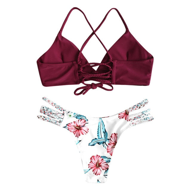 Sexy Bikini Push Up Print Bathing Suit Women Beachwear Swiming Suit Womens Bikinis