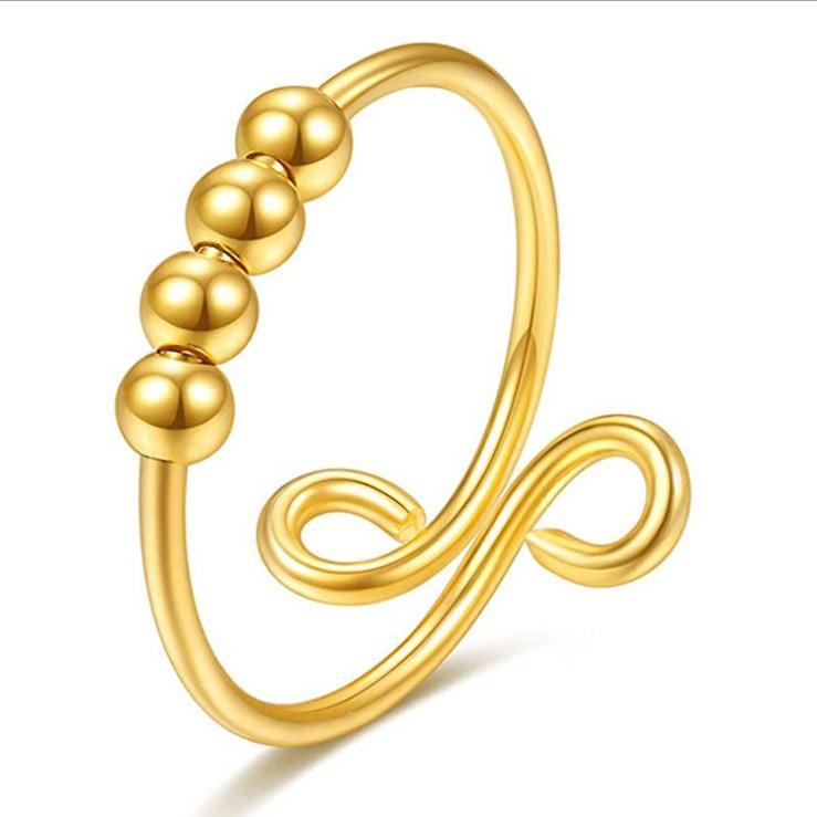 Ring anxiety bead stainless steel