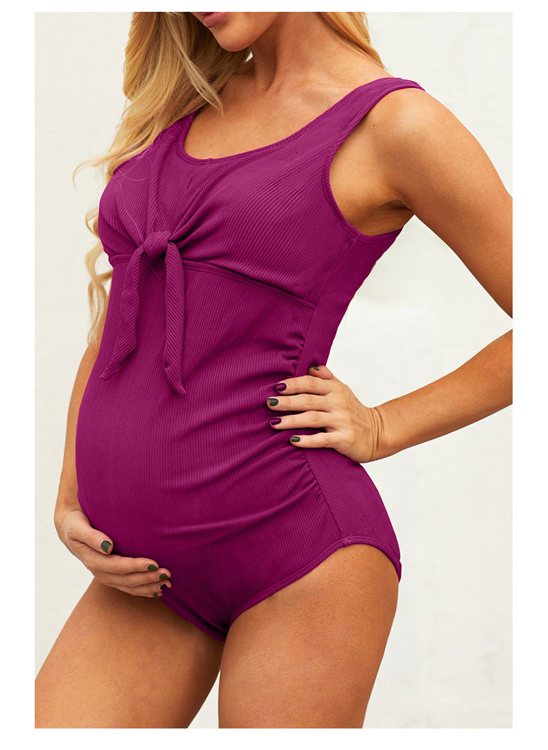 Maternity Swimming One Piece Swimsuit Large Size