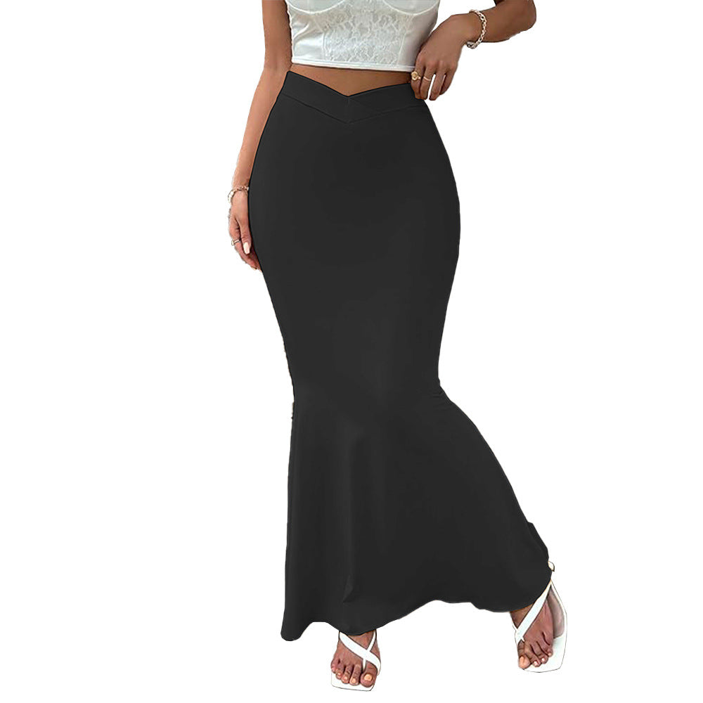 European and American sexy design waist slimming hip hugging skirt