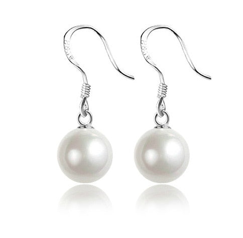 Silver Plated 925 Crystal Earrings Jewelry