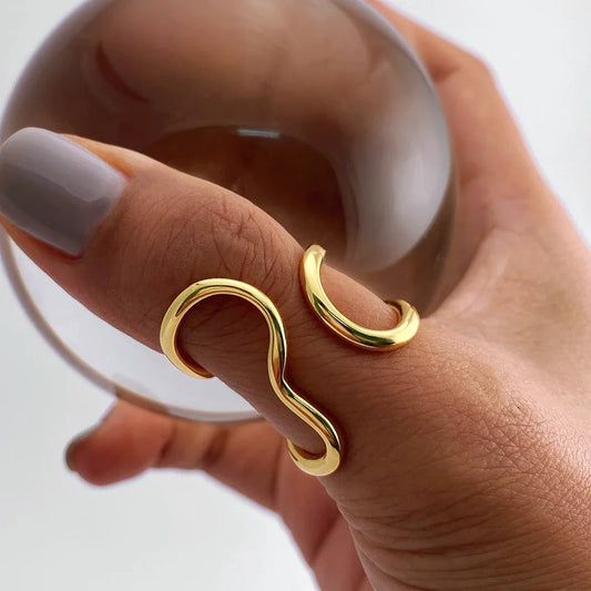 18k gold stainless steel ring