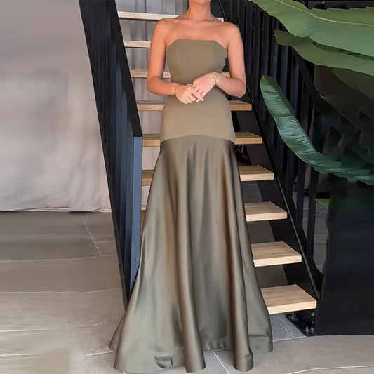 Women Sexy Off Shoulder Bustier Bodycon Dress Casual