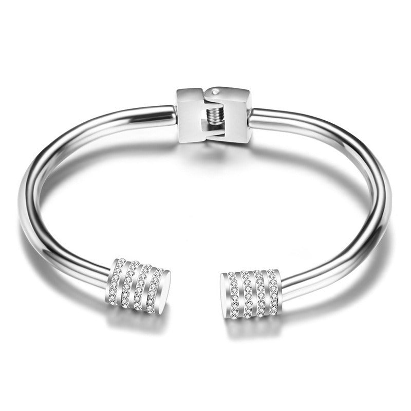 Minimalist Titanium Steel Bracelet Women's