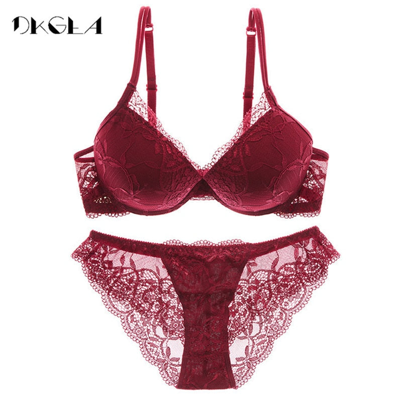 Set Lace Lingerie ABC Cup Push up Bra Sets