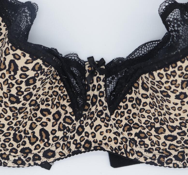 Plus Size Bra Set Leopard Print