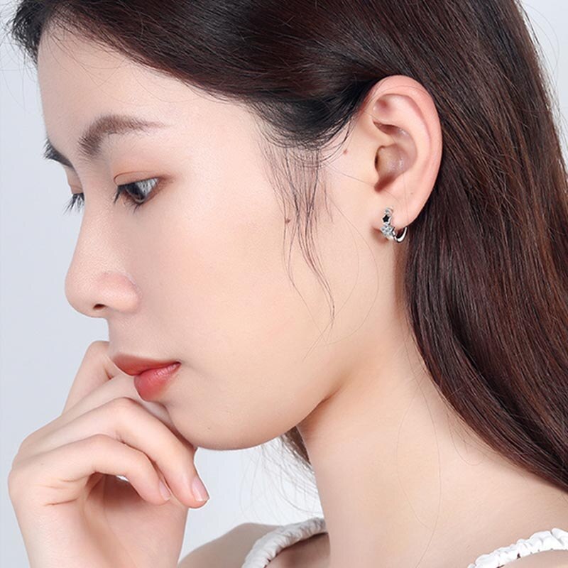 925 Sterling Silver Prevent Allergy Handmade Earrings