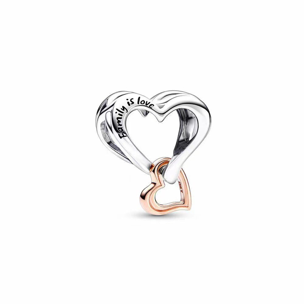 Plated 925 Valentine's Day Mother's Day Love Pendant DIY Accessories Pendant Gift