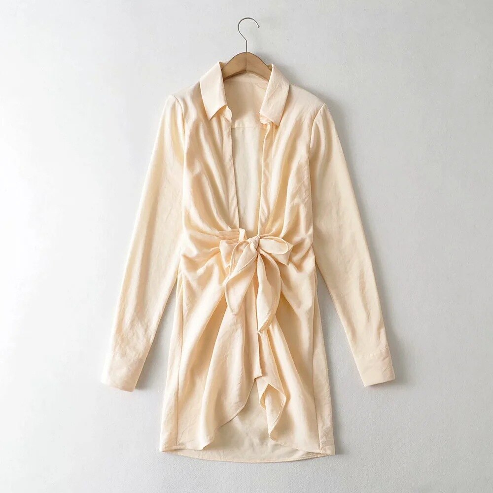 Women Sexy Deep V Neck Shirt Dress Summer Beach Boho