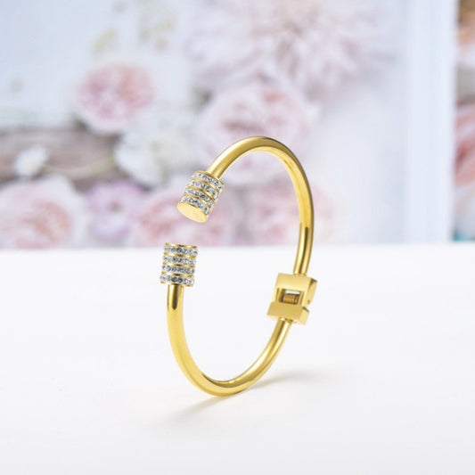 Minimalist Titanium Steel Bracelet Women's