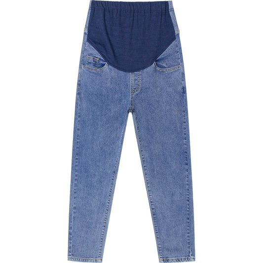 Pregnant women's jeans, belly support pants