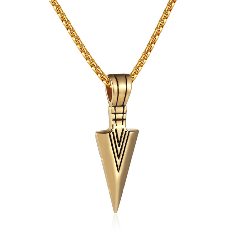Titanium steel stoving varnish men's pendant necklace 
