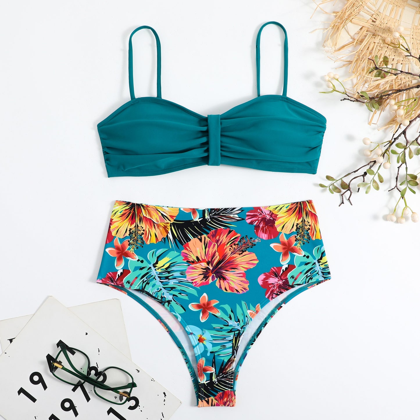 New European and American High Waist Split Sexy Bikini