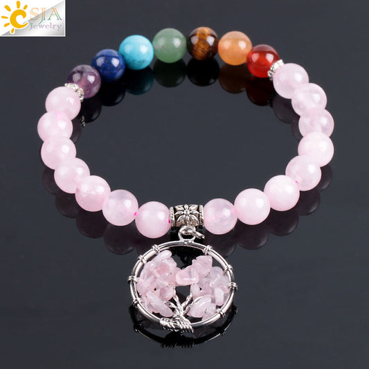 Bracelet pure handmade tree of life with pendant jewelry