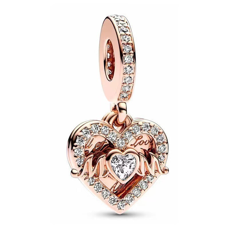 Plated 925 Valentine's Day Mother's Day Love Pendant DIY Accessories Pendant Gift