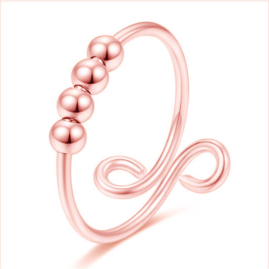 Ring anxiety bead stainless steel