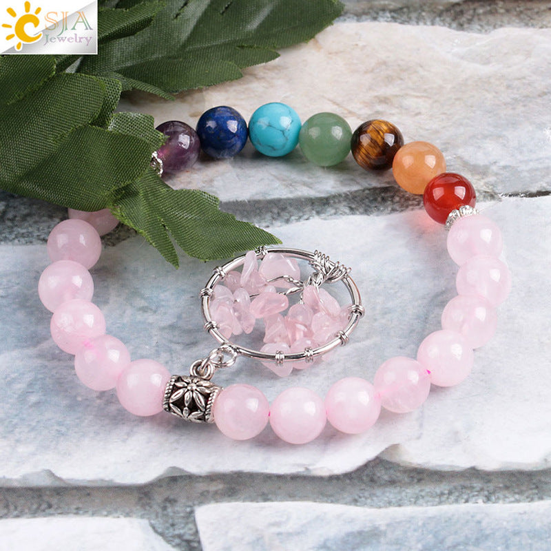 Bracelet pure handmade tree of life with pendant jewelry