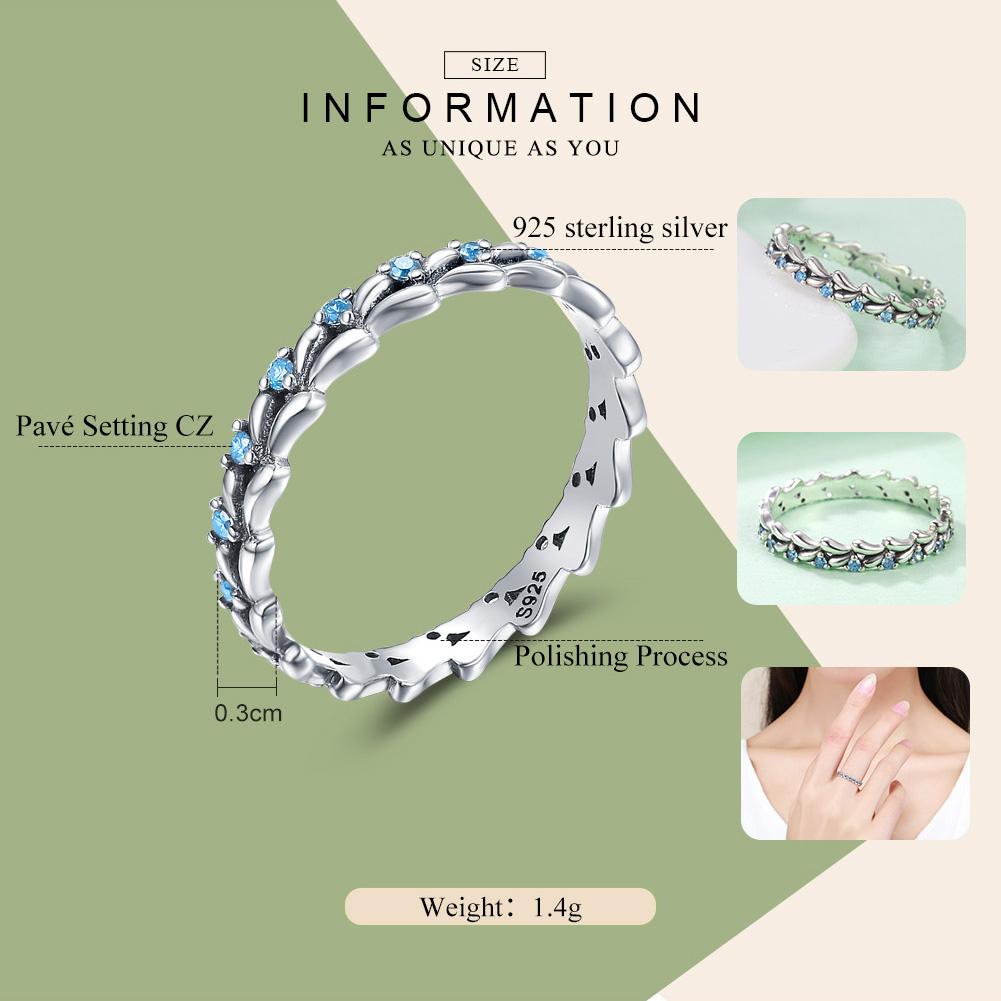 BAMOER 925 Sterling Silver Stackable Ring