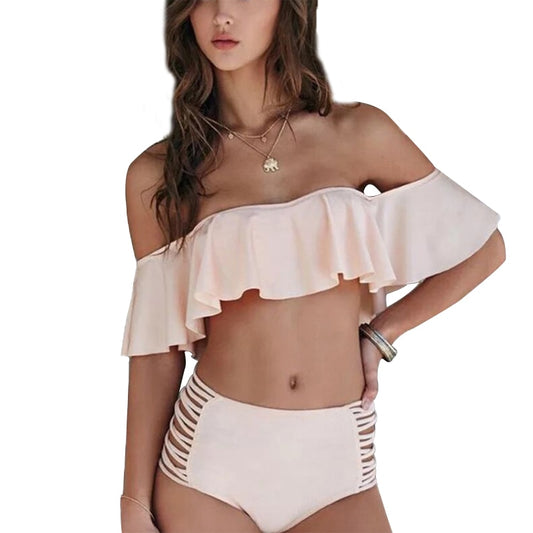 Women's Bikinis Mujer Ruffle Push Up Swimwear Separate Female Swimsuits