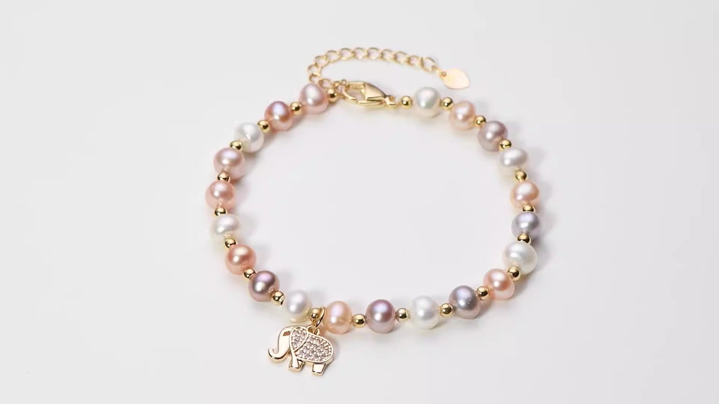 Elephant Pearl Bracelet