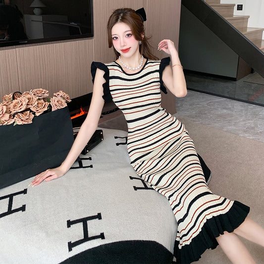 Women Summer Striped Knitwear Dress