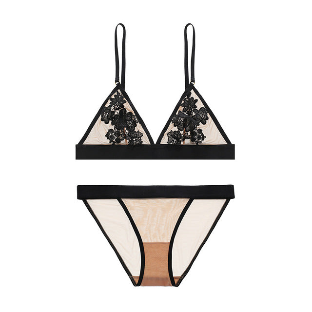 French nude colored bra set slim