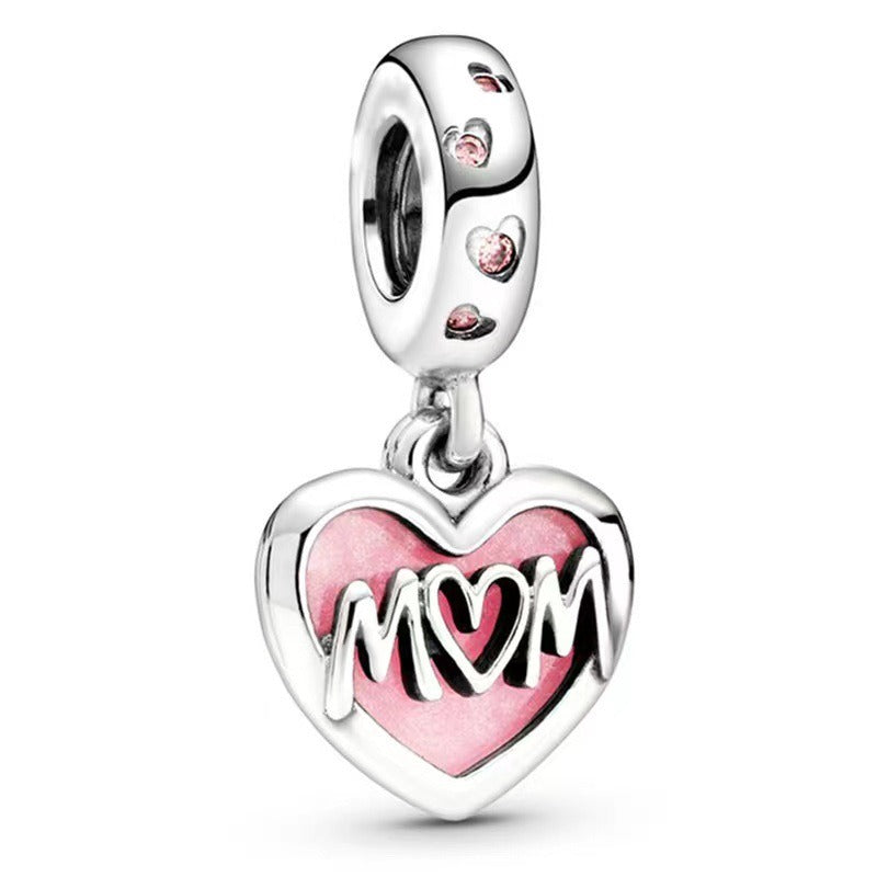 Plated 925 Valentine's Day Mother's Day Love Pendant DIY Accessories Pendant Gift