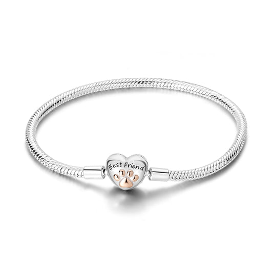 White copper plated 925 silver Best Friend