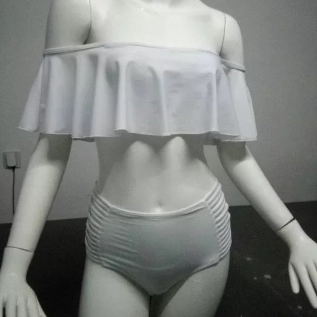 Women's Bikinis Mujer Ruffle Push Up Swimwear Separate Female Swimsuits