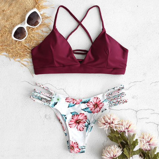 Sexy Bikini Push Up Print Bathing Suit Women Beachwear Swiming Suit Womens Bikinis