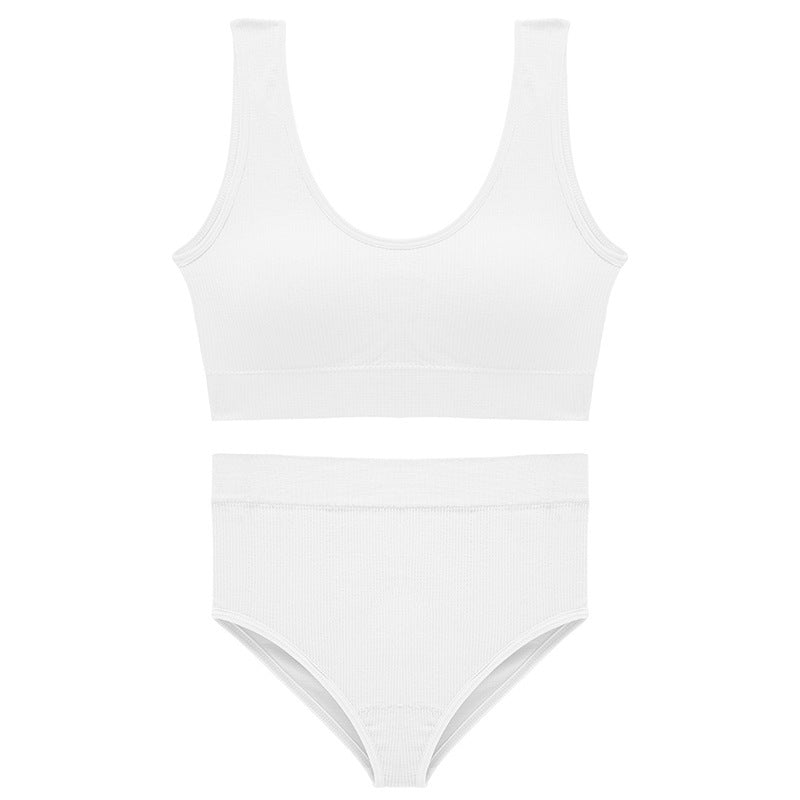 Beauty Vest With Pair Of Breasts Top Support Bra Underwear Two-Piece Set