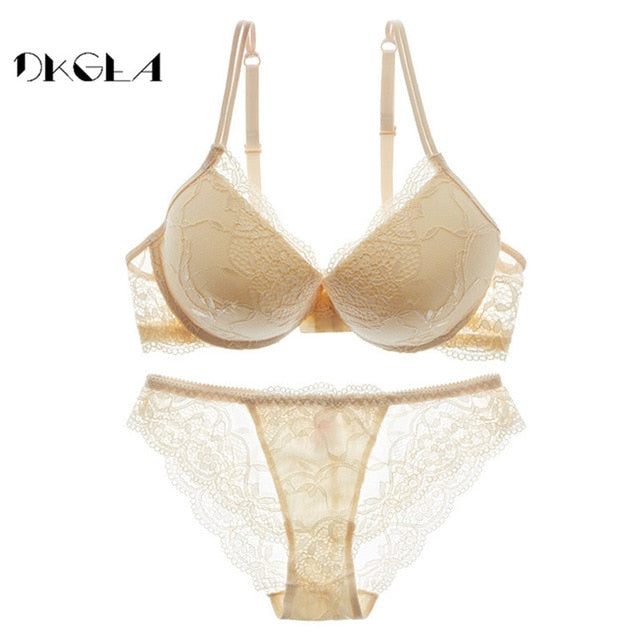 Set Lace Lingerie ABC Cup Push up Bra Sets