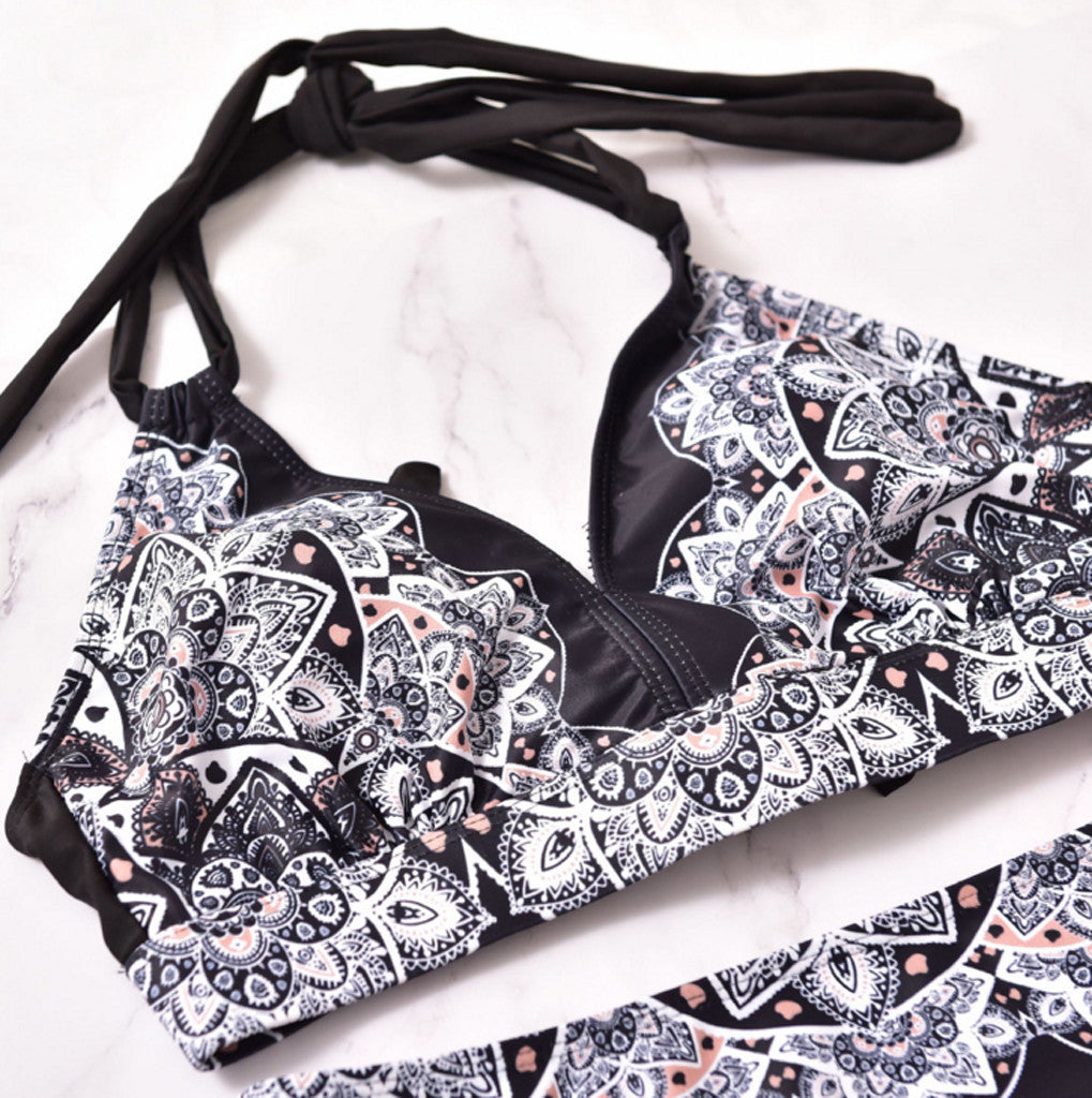 Bikinis Women Women Plus Size Bandage Printing Padded