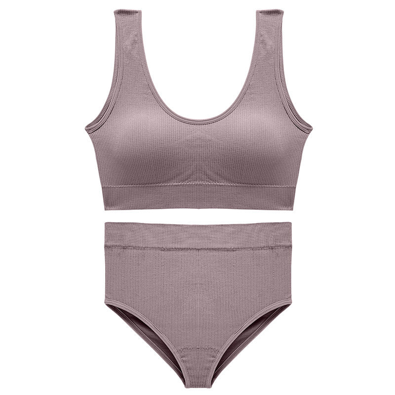 Beauty Vest With Pair Of Breasts Top Support Bra Underwear Two-Piece Set