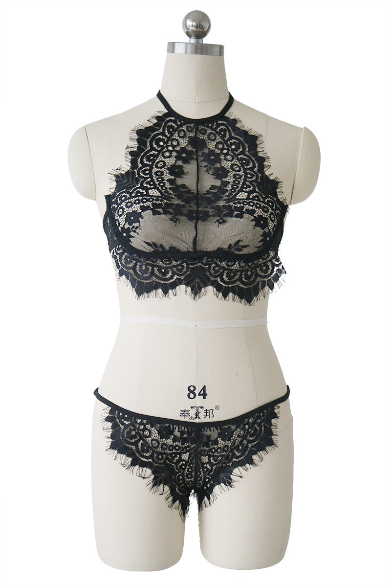Sexy bra set lace transparent push up women lingerie bralette s