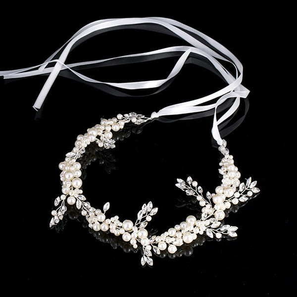 Tiara For Bride Hair Accessories Handmade /Pearl Bracelet Women Jewelry